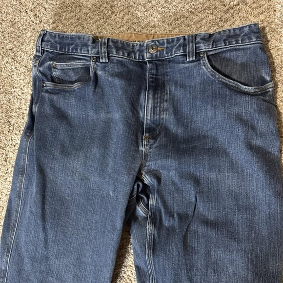 Duluth Jeans Mens 38x30 Blue Coolmax Flex Ballroom Relaxed Fit Stretch Denim - Picture 3 of 13